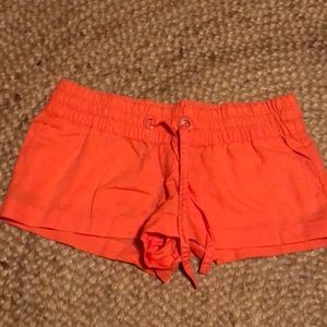 Linen orange shorts